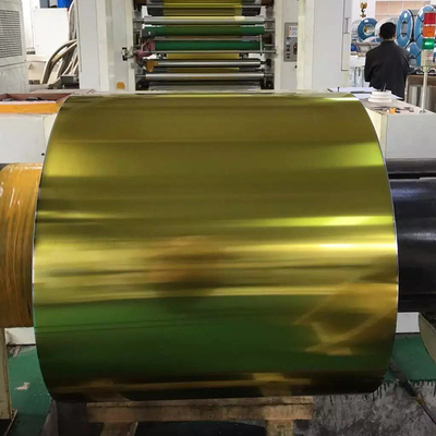 Metal Ambalaj Yapımı İçin ETP Elektrolitik Çelik Teneke Altın Renkli Baskılı Levha
